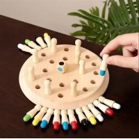 Wooden Memory Match Game. Parent-Child Interaction Toy