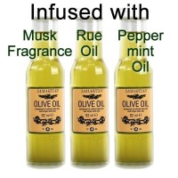 Olive Oil with Rue Oil Peppermint Oil and Musk Fragrance.